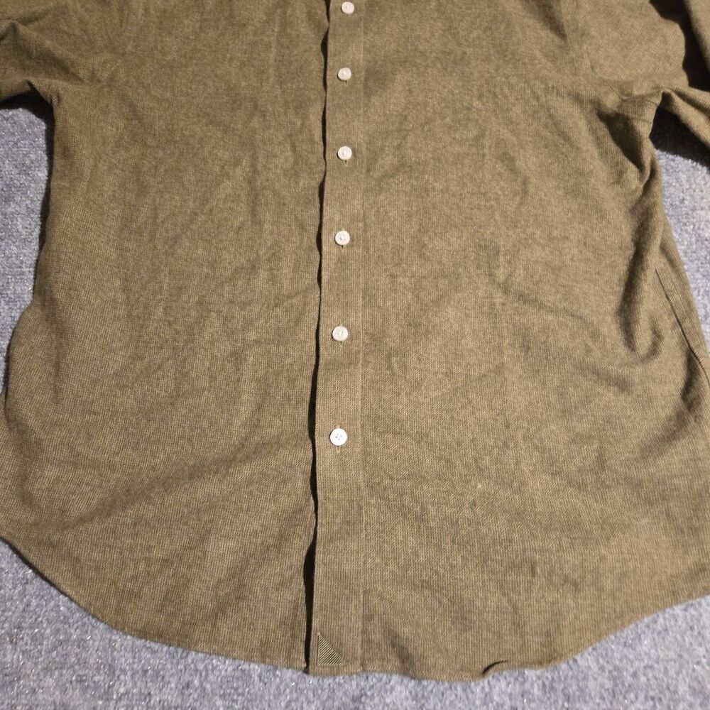 Untuckit Shirt Mens Medium Green Button Front Long Sleeve Cotton Wrinkle Free - Picture 3 of 9